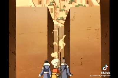 How does Katara know how to use a door?