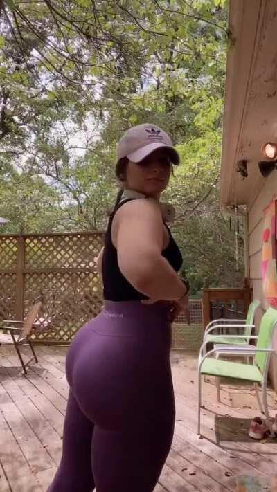 And then she turns...