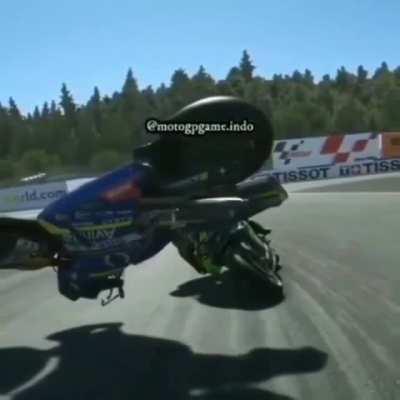 Bike crash during race