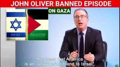 Here's that banned John Oliver video on Gaza. Let me know if you want the original .mp4 for social media.