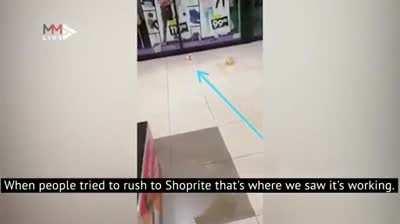 SA Store Employees Pouring Vegetable Oil to Stop Looters