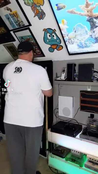 Hidden Room in his Gaming room