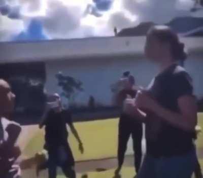 SHE GOT HANDS - Girl Knocks Down A Girl Who was at least a foot taller than her