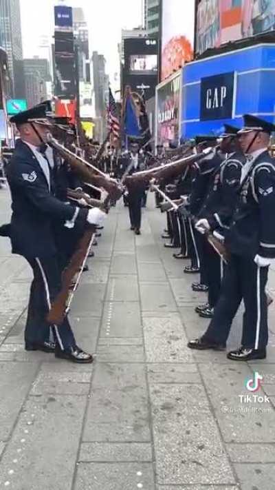 USAF Drill Team in NYC