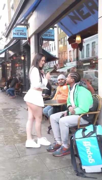 Uk TikTok Lady gets turned down by guy with a girlfriend. Loyal boyfriend 🍷🗿