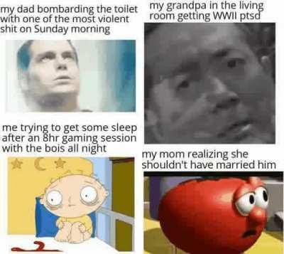 Dad broke the toilet tho