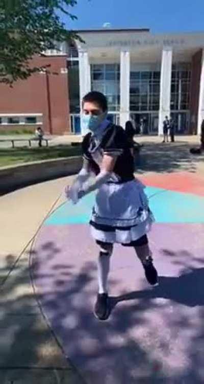 I got bullied into doing the hip swing dance ;w;