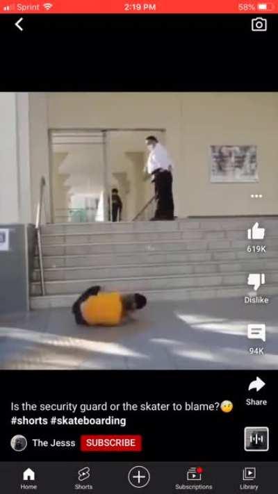 You can hear the crunch of his ribs