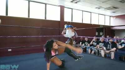 Shanna crotched on the turnbuckle by KC Spinelli