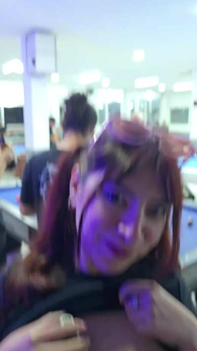 Using my tits as a ball rack