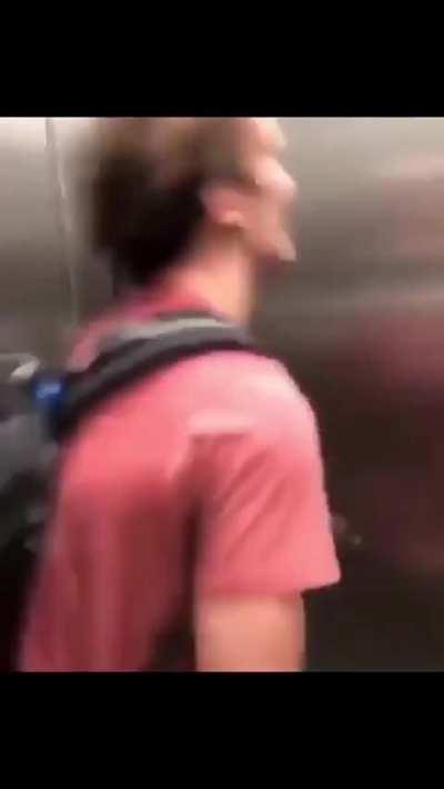 Yo, like, wouldn't it be funny to bang my head against the elevator like that Exorcist guitar guy?