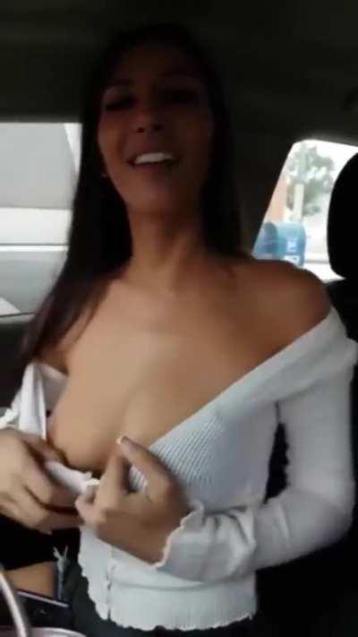 Busy parking area reveal