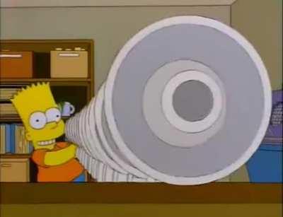 Bart Simpson Megaphone Test but it's Cruel Angel Thesis