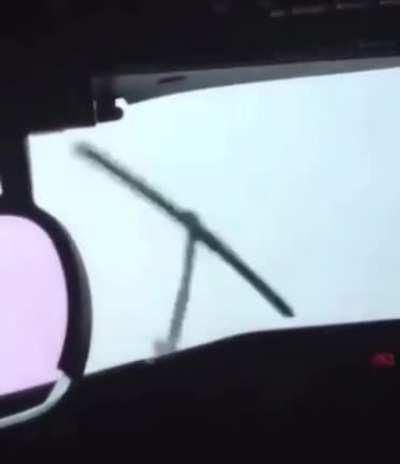 Runaway disappears in rainstorm right as the plane is about to land