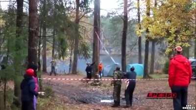 Don’t run in the same direction you just pulled a tree down in.