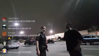 Cop highfives racist streamer for saying something racist