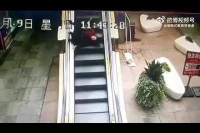 Tha escalator quickly
