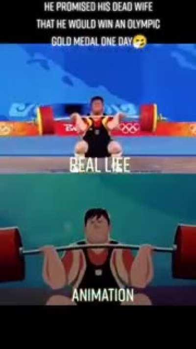 He promised his dead wife that he would win an Olympic Gold medal one day.