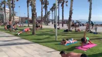 La Barceloneta esta mañana