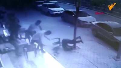 In Turkey, man accidentally saved a 2 year old baby falling down from second floor.