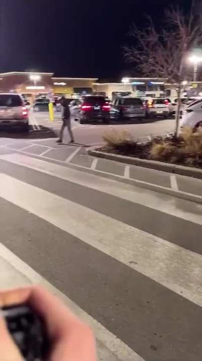 How dare he use the crosswalk!