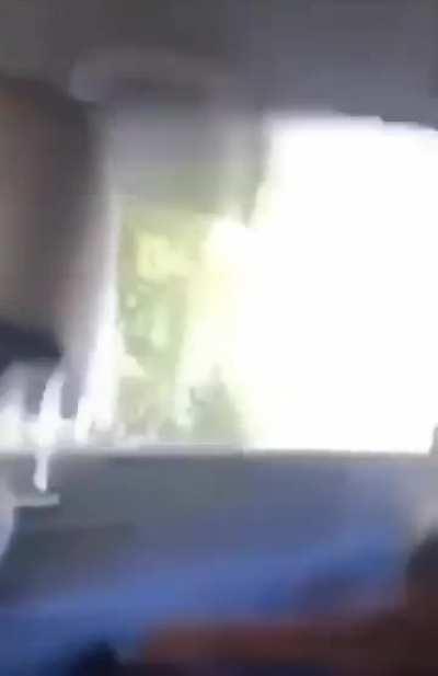 Complete moron trying act tough accidentally shoots himself