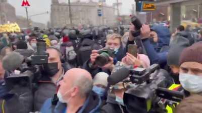 Close ally of Navalny, Lyubov Sobo dragged away during a live TV interview