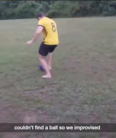 Playing with a bowling ball