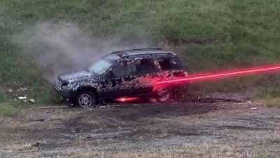 The M134 Mini Gun with tracers looks like a sci-fi weapon