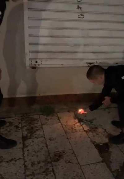 Probando la pirotecnia para las fiestas