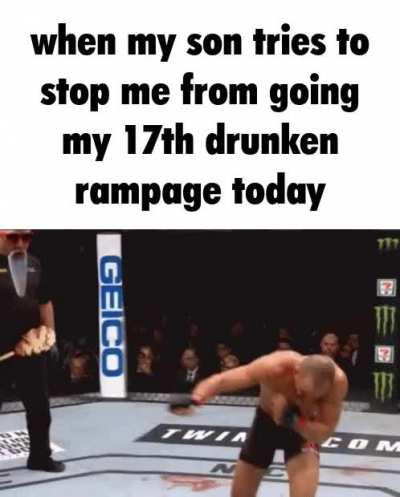 Puny child try’s to take down his English father during a soccer match