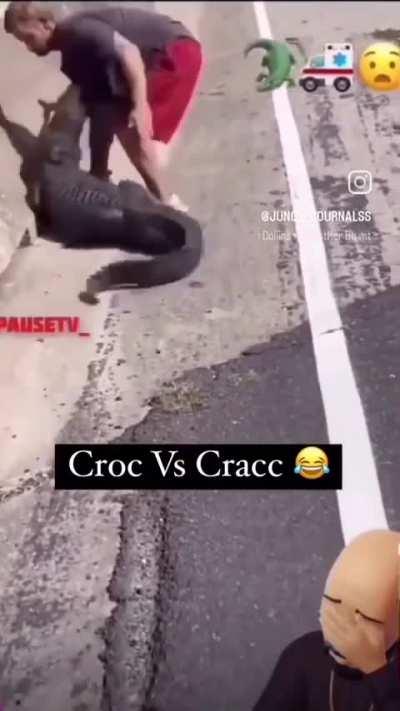 Croc vs. Crack head 