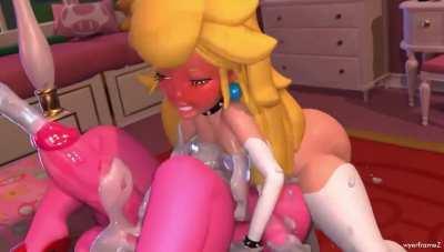 Peach explodes in birdos throat (wyerframeZ)