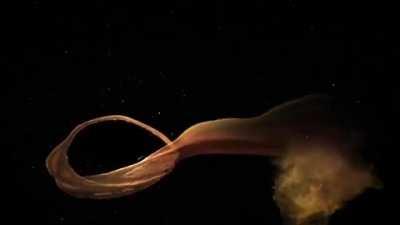 Kara deliğin yıldızı yutuşunun animasyonu