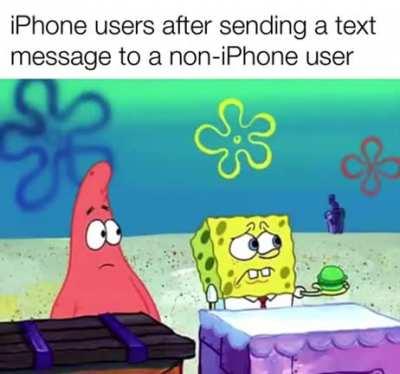 iPhone users texting Android users