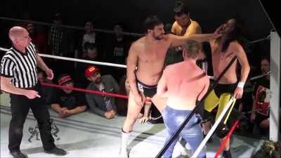 Drew Gulak & Chuck Taylor teaches Oranges Cassidy the proper way to chop