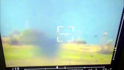 Ukrainian Stugna-p atgm strike on a TZM-T vehicle .(loader for the TOS-1 thermobaric MLRS) Donbas 2022.