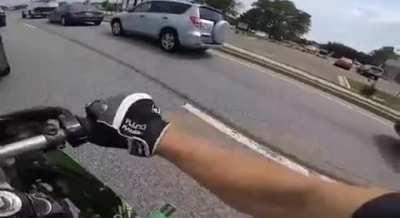 To pull over a motorcyclist