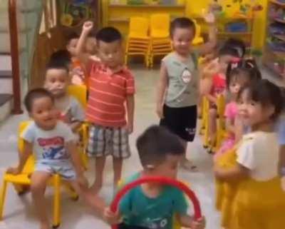 School kids learning to give up seats to the ones who need them more