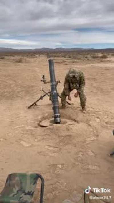 Mortar launch causes disturbs the entire ground