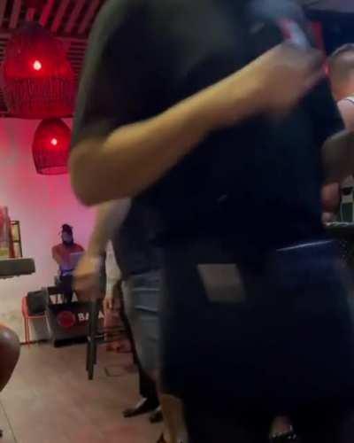 Never fuck with a guy in the diner especially if that guy is a kickboxing World champ.