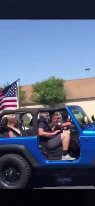 Girl ran over in my small home town protest lmao this shit is crazy