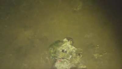 BSHM (Pro-Ukraine Chechens) in coordination with 93rd Brigade drone drop and eliminate two Russian soldiers which happened to be from Dagestan.  (NSFW)