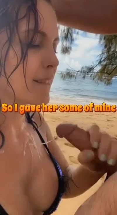 Giving mom some sunscreen