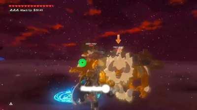 I was able to partially set up for 3 Lynels again but the 3rd Lynel didn't stay. I'd lost track visually of it and it warped back even before the fight had began. But I'd continue and was able to get some snippets before switching over for the Gold.