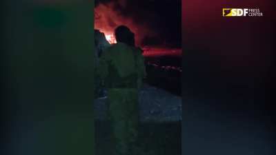 Syrian democratic forces (SDF) carrying out a raid on a TFSA position in western Munbij, Northwestern Syria 24,11,2024