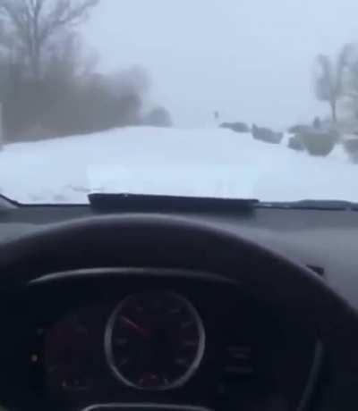 Driving too fast for conditions and losing control