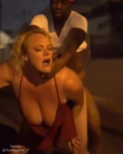 MILF Outdoor Step-Mom Interracial