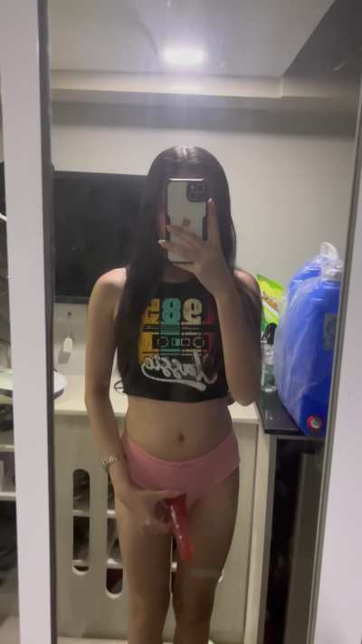 Do you think my dick is bigger than my toy darling?🍆💦🍑