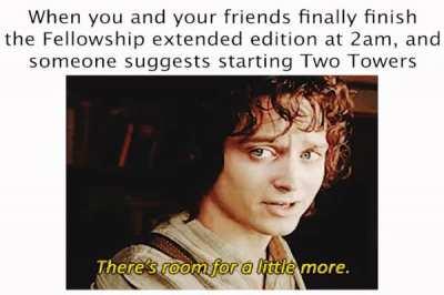 One does not simply start the LOTR trilogy.